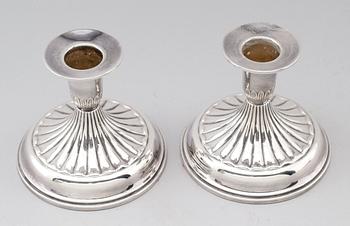 LJUSSTAKAR, 1 par, silver, Ceson, Göteborg 1983.