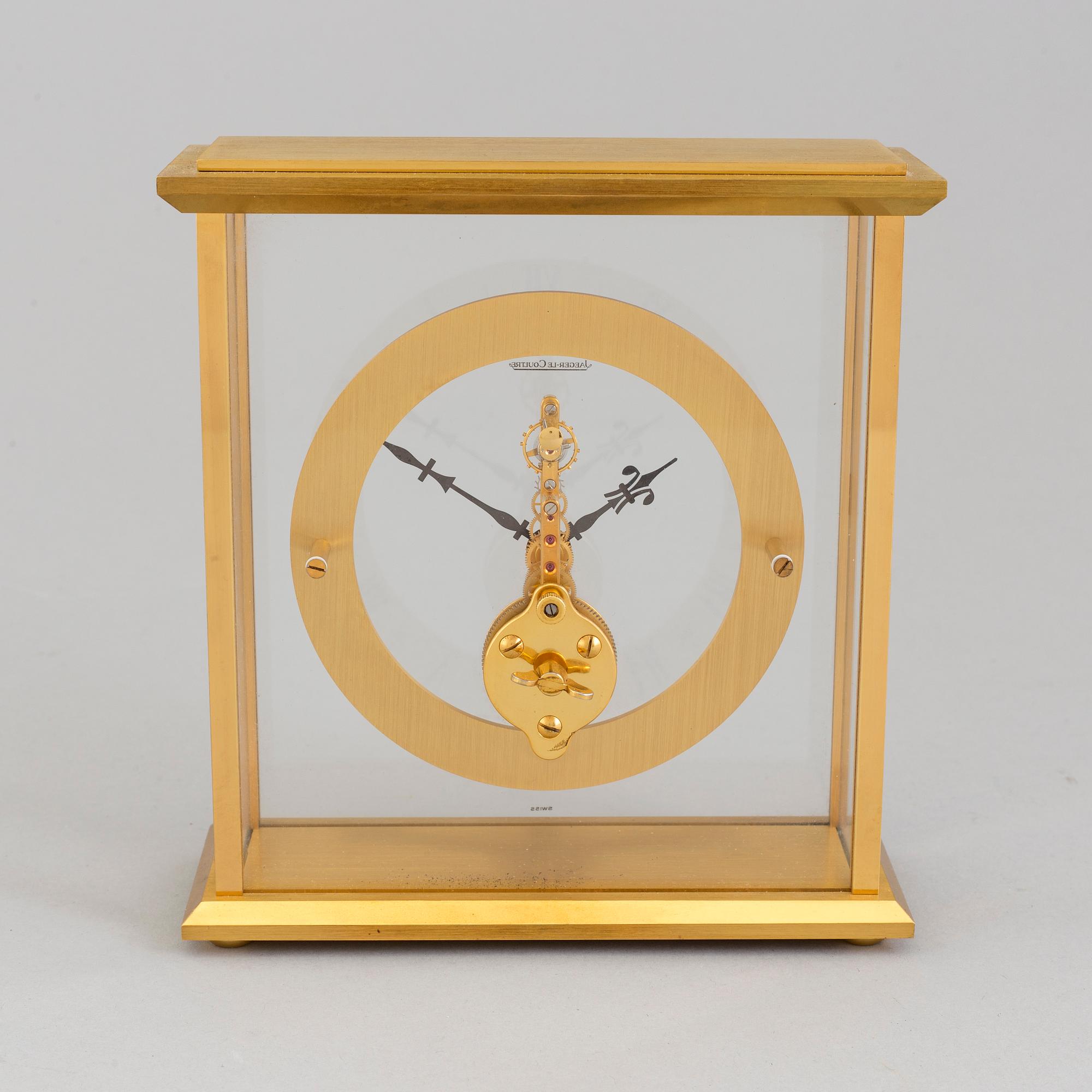 A second half of the 20th century mantle clock, by Jaeger Le Coultre, Schweiz.