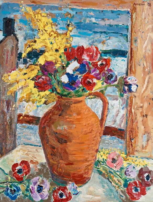 Albin Amelin, Motif from the studio (flower jar).