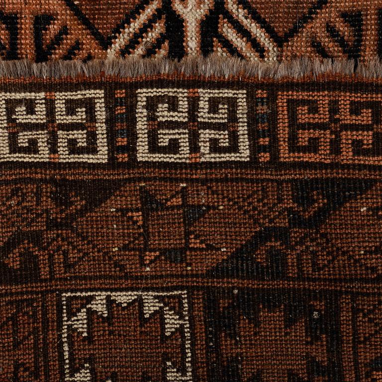 An antique Turkmen Ensi, around 212 x 160 cm.