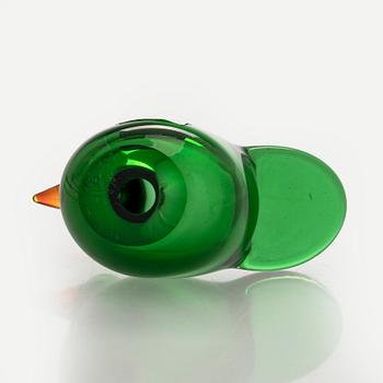 Oiva Toikka, A glass bird, "Flycatcher" signed Oiva Toikka Nuutajärvi Notsjö.