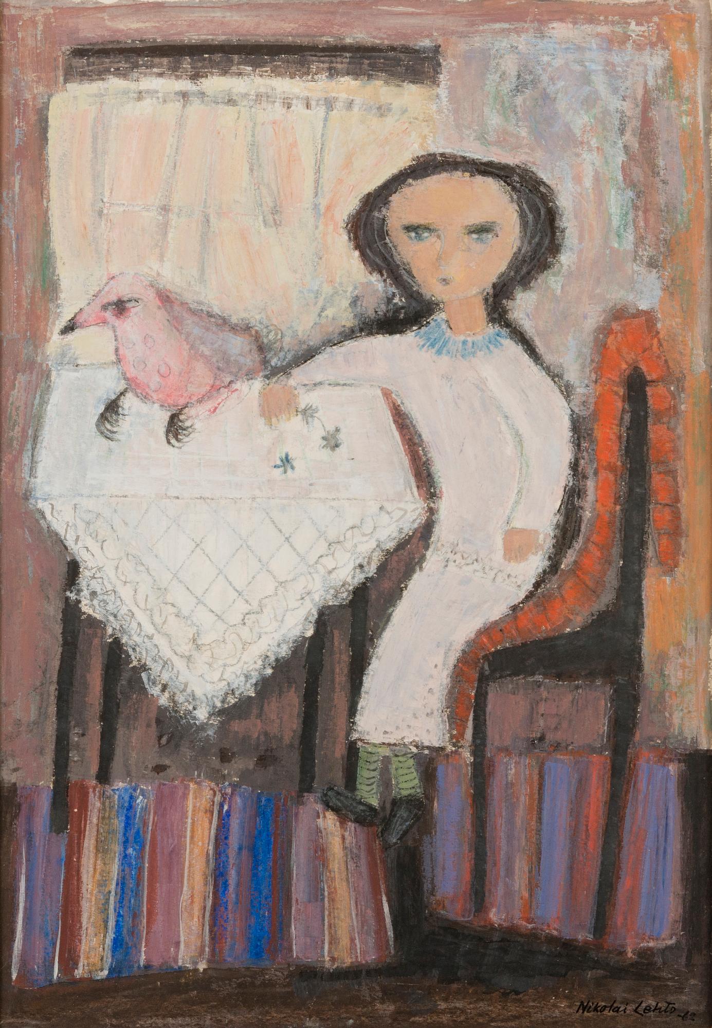 NIKOLAI LEHTO, mixed media on paper, signed and dated -63.