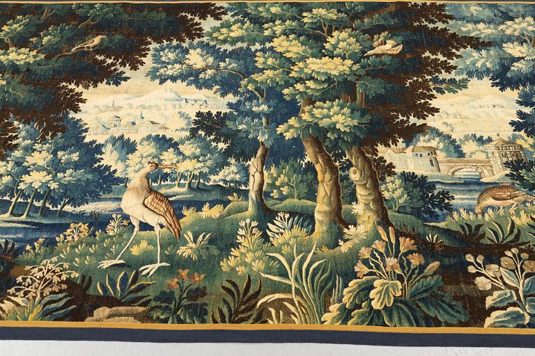 A tapestry, "Verdure", tapestry weave, ca 218  x 327 cm cm, Flanders, the first half of the 18th century.