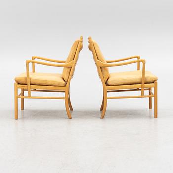 Ole Wanscher, a pair of 'Colonial Chair PJ 149' armchairs, Poul Jeppesen, Denmark.