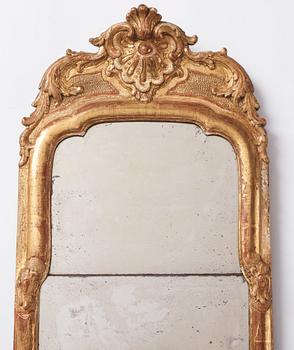 A Swedish Rococo mirror, Stockholm, second part of the 18th century.