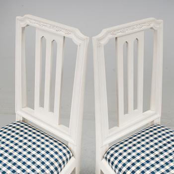 A set of six gustavian style chairs, "Odenslunda", by Ikea, late 20th century.