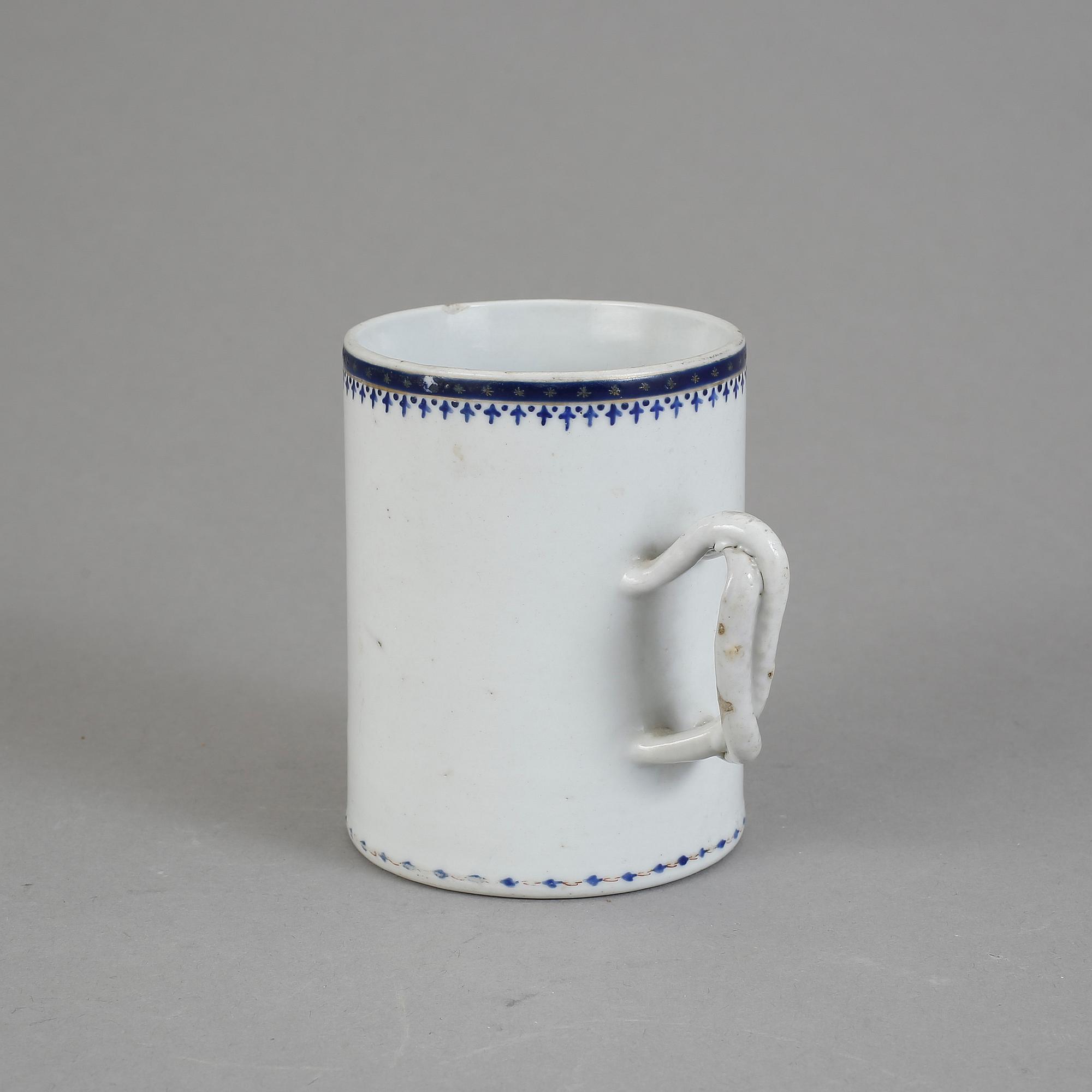 MUGG, porslin, kompaniporslin, Jiaqing, 1800-talets början.
