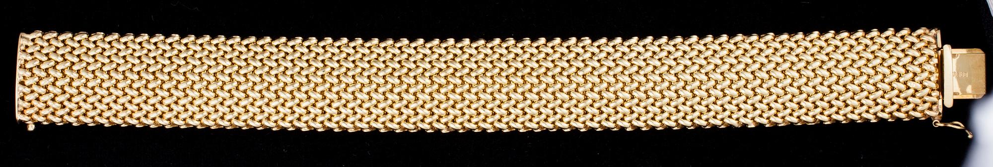 ARMBAND, 14K guld, Italien, importstämplar Faber Art. Vikt 40,7 g.