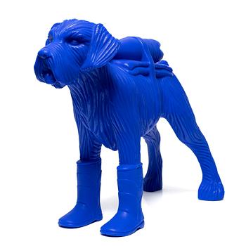 William Sweetlove, "Cloned Schnauzer with water bottle". (Blue).