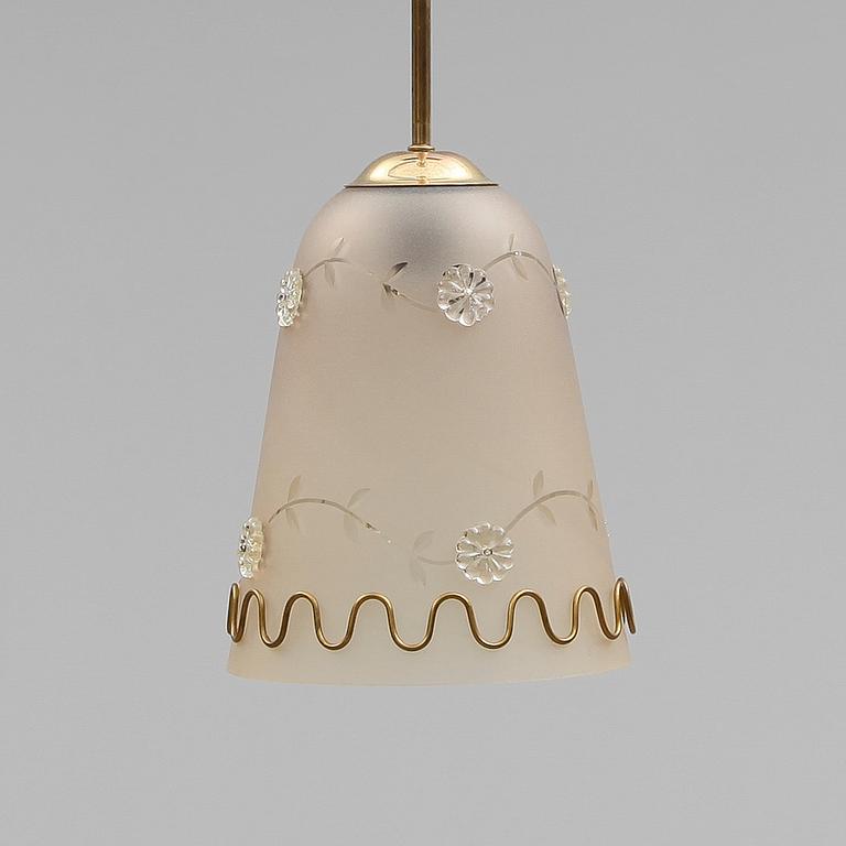 TAKLAMPA, 1940/50-tal. Höjd ca 69 cm.