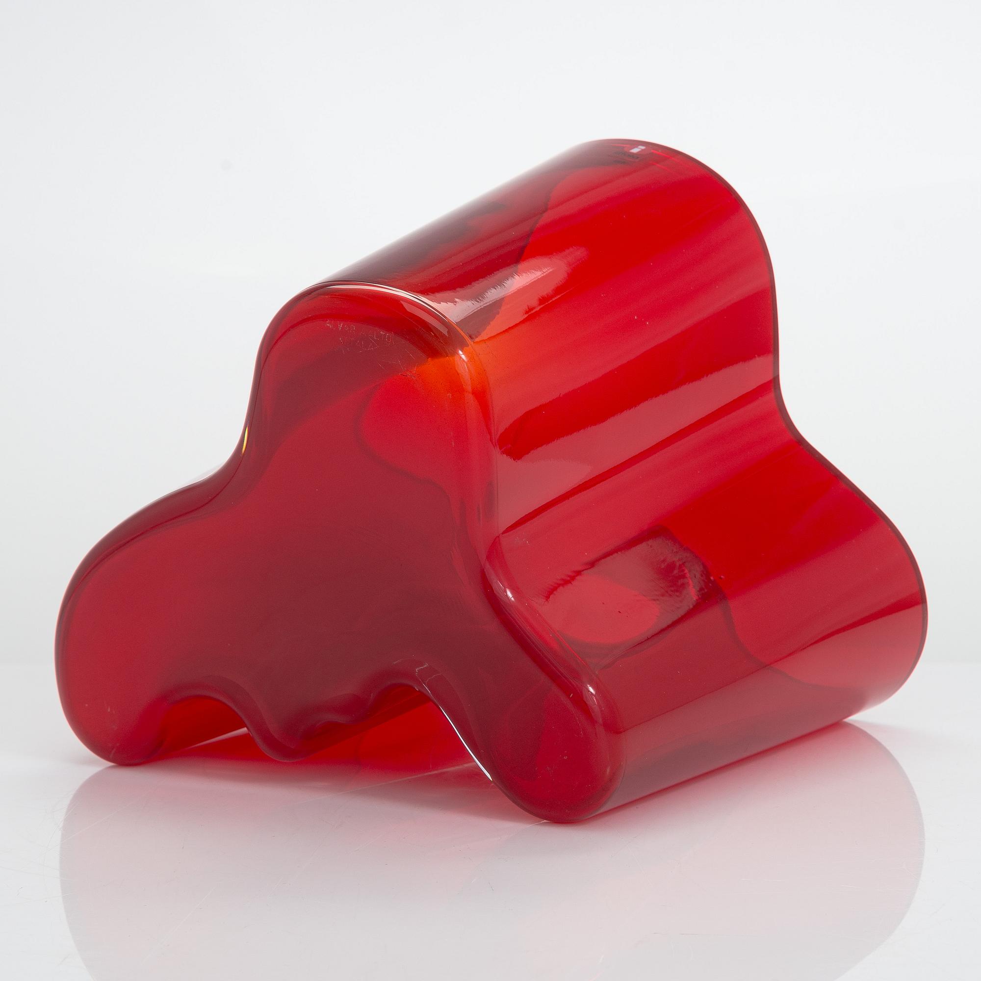 Alvar Aalto, vas, glas, modell 3030, signerad Alvar Aalto Iittala.