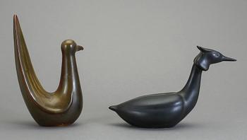 FIGURINER, 2 st, stengods, Gunnar Nylund, Rörstrand.