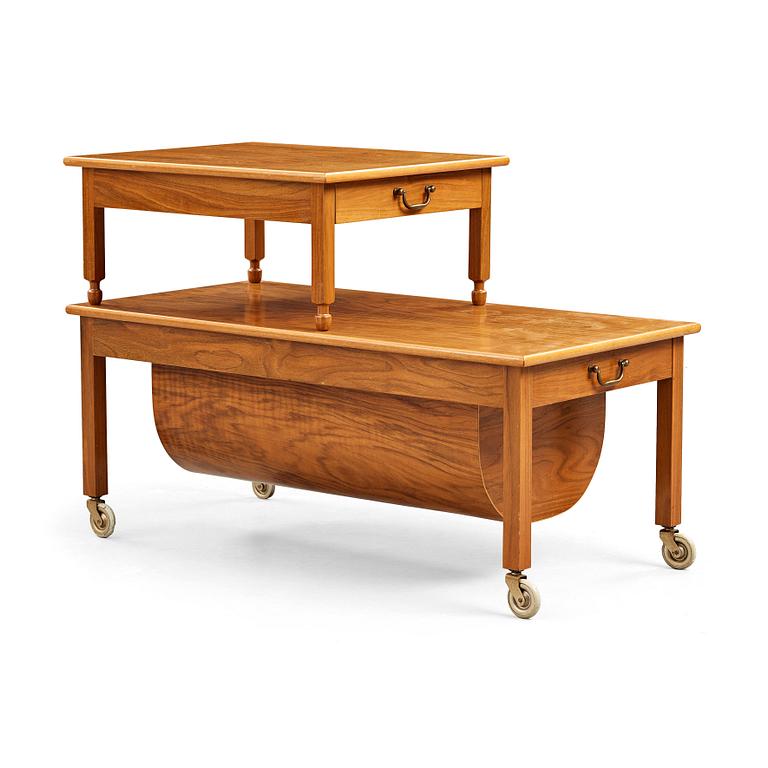 Josef Frank, a mahogany mid 20th century sewing table, Svenskt Tenn, Sweden, probably specially ordererd.