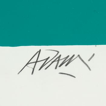 VALERIO ADAMI, silkscreen in colours, signed 136/150.