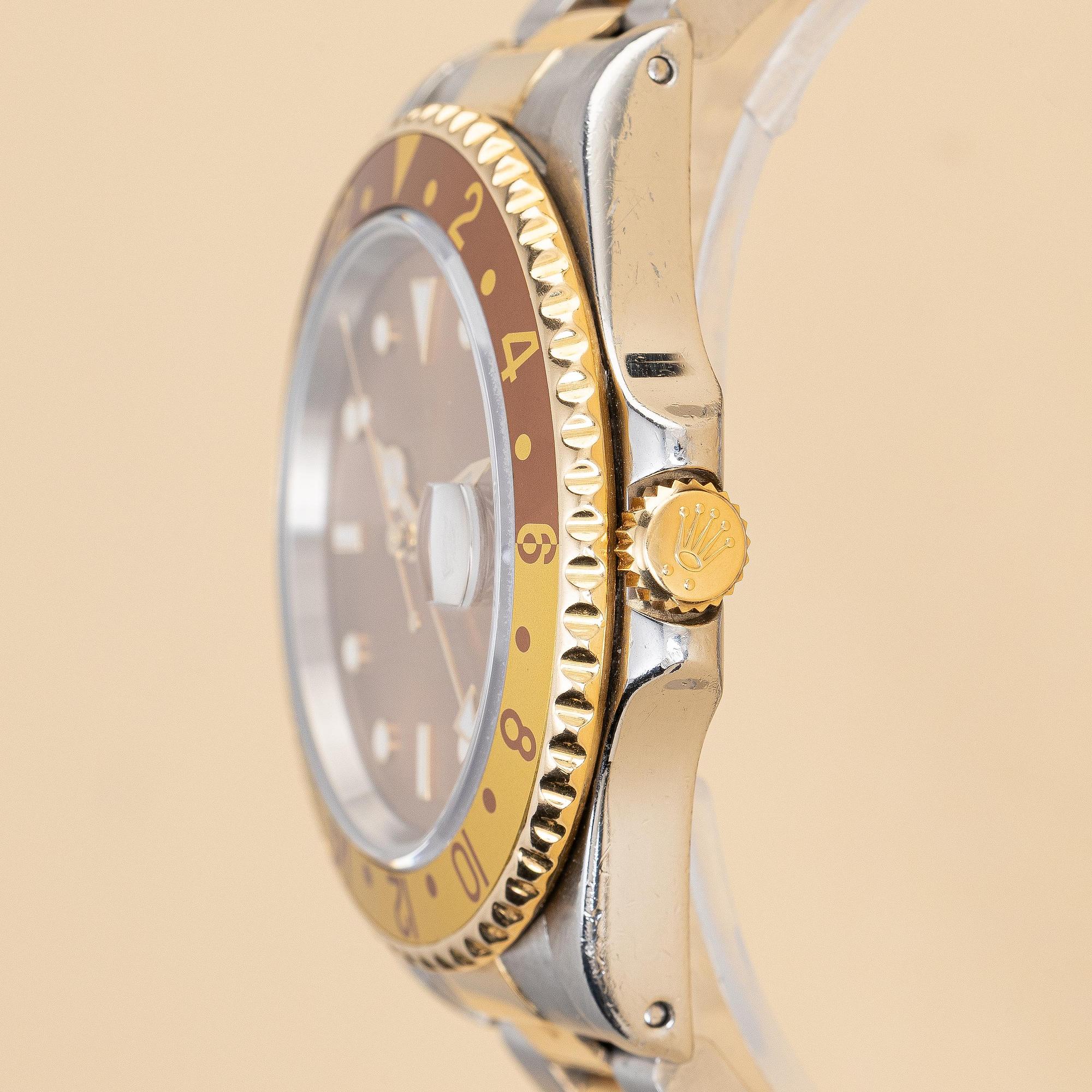 Rolex, GMT-Master II, "Root Beer" & "Black Tritium Dial & Insert", ca 1995.
