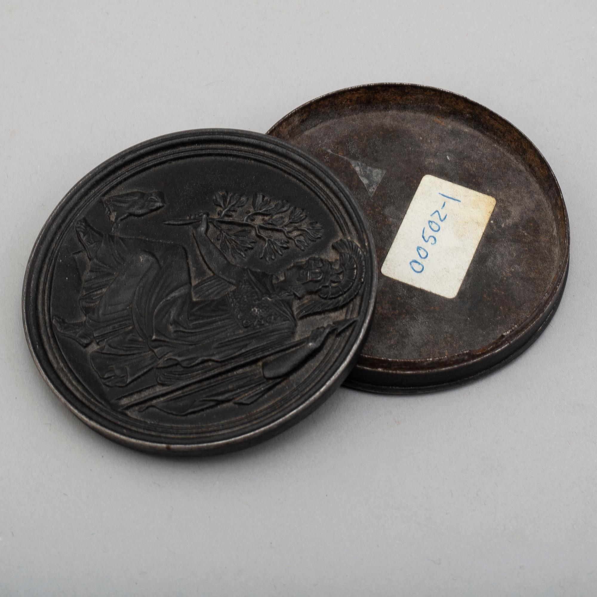 An Empire cast iron box, Berlin, early 19th century.