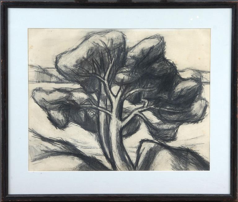 HILMER ANDERZ, teckning, sign.