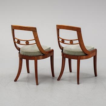 A set of six Empire chairs, first half of the 19th century.