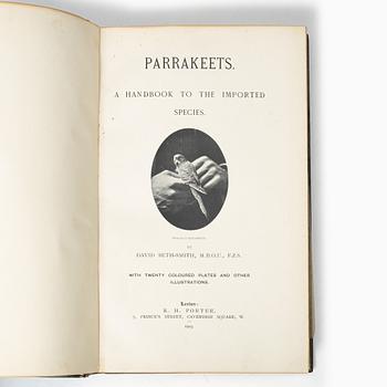 With 20 hand-coloured plates of Parrakeets.