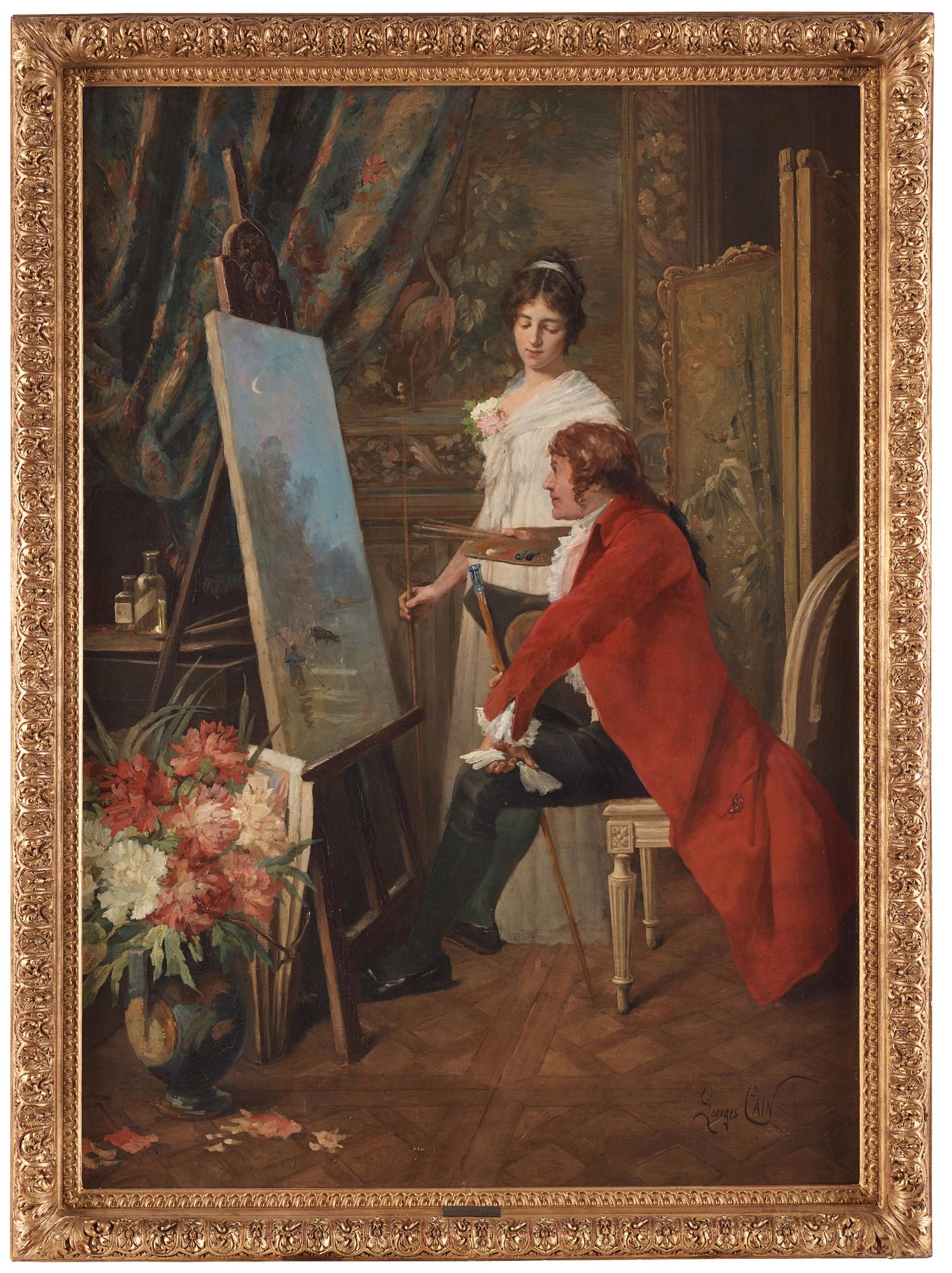 Georges Jules Cain, Framför staffliet.