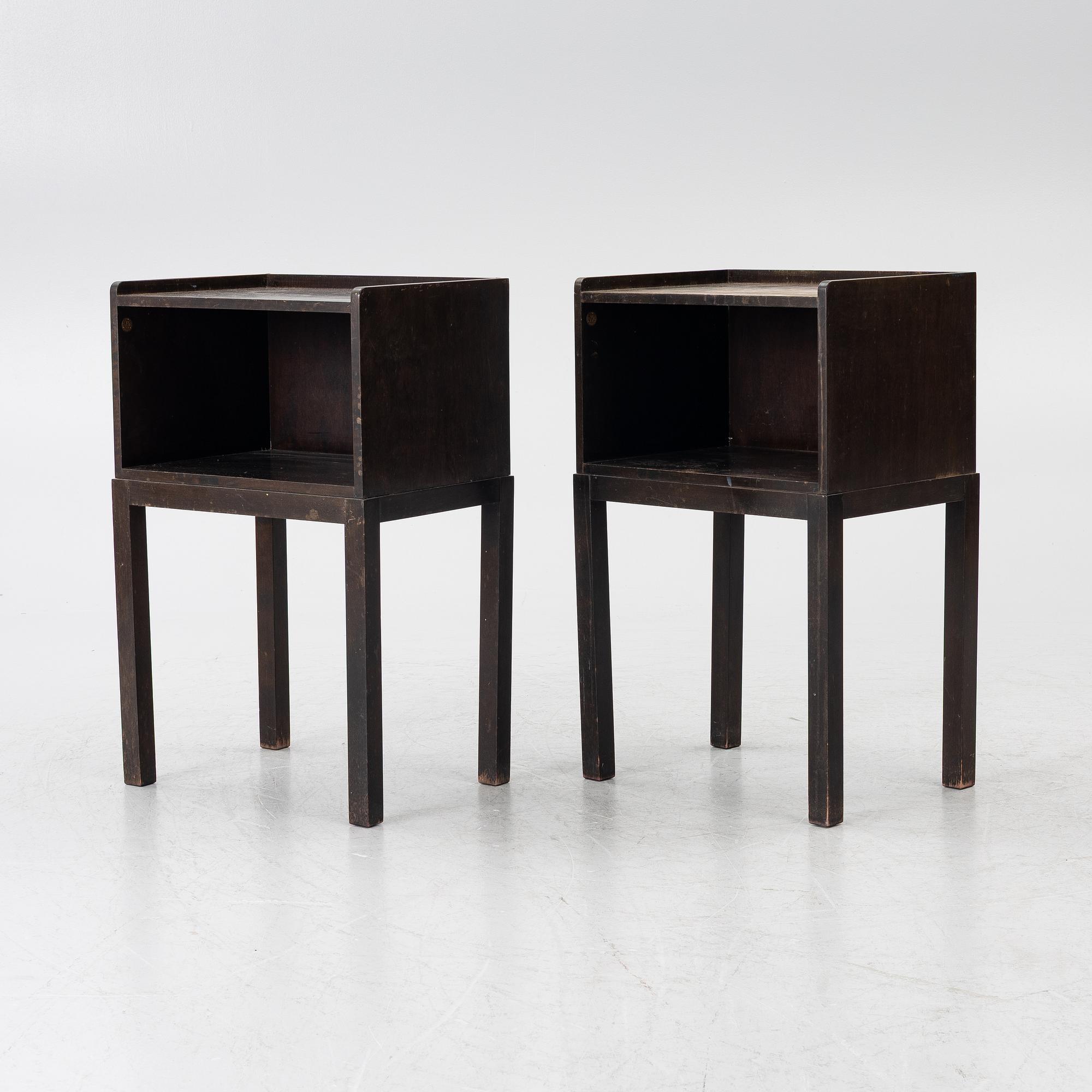 Axel Einar Hjorth, a pair of 'Typenko' bedside tables, Nordiska Kompaniet, 1933.
