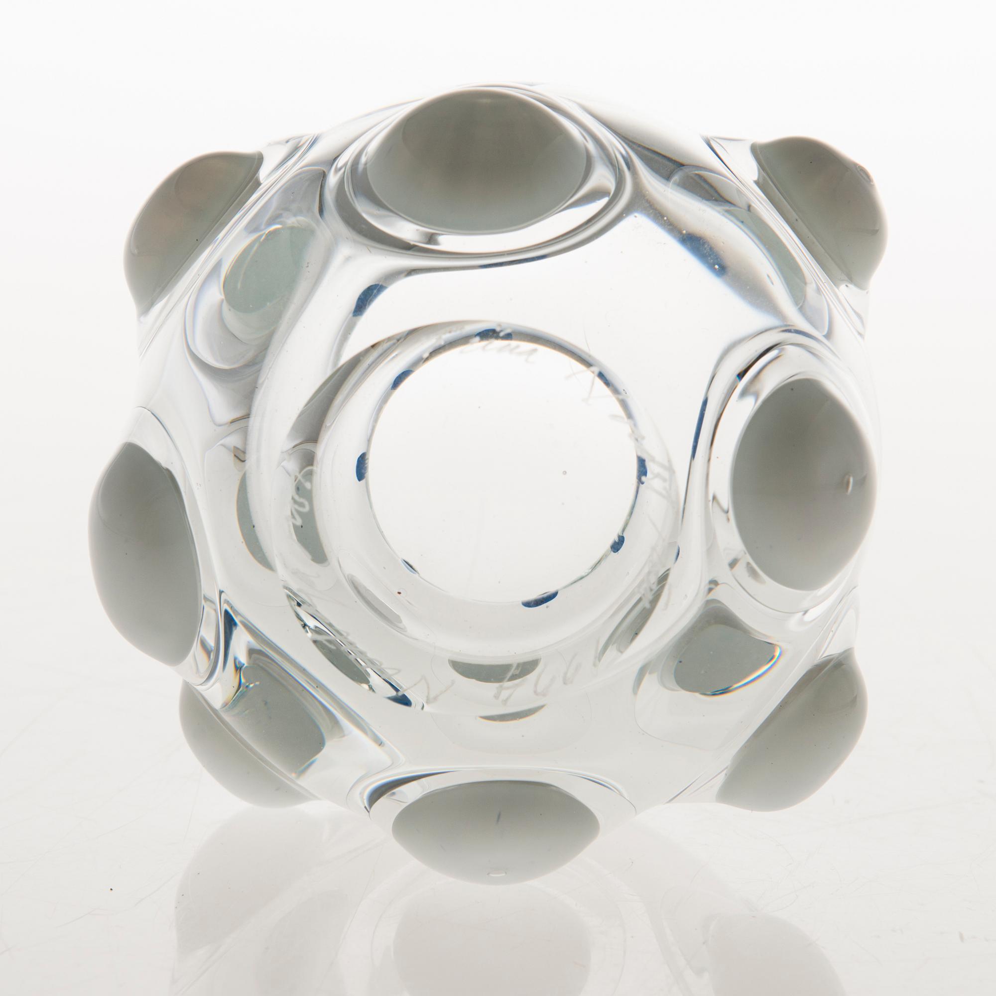 TIINA NORDSTRÖM, a 'Candy bowl' art glass signed Tiina Nordström 1994, Nuutajärvi.