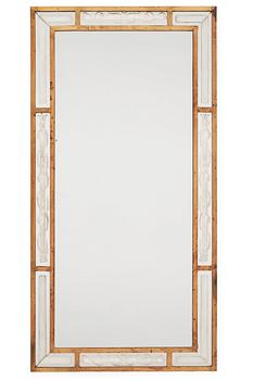 453. A David Blomberg brass framed mirror, Möbelkontur, ca 1930.