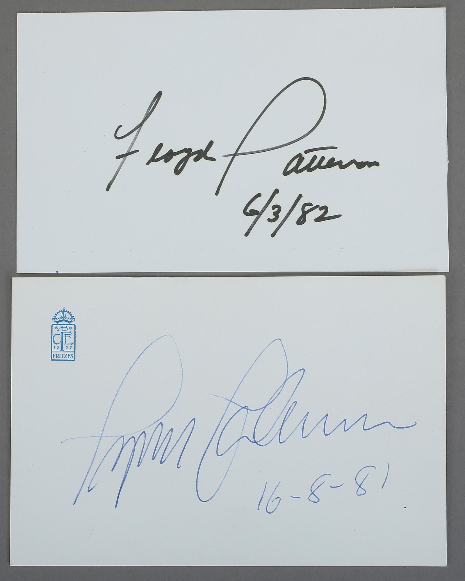 JACK DEMPSEY, FLOYD PATTERSON, INGO, TANDBERG, namnteckningar.