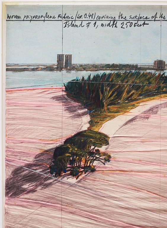 Christo & Jeanne-Claude, "Surrounded Islands (project for Biscayne Bay, Greater Miami, Florida)".