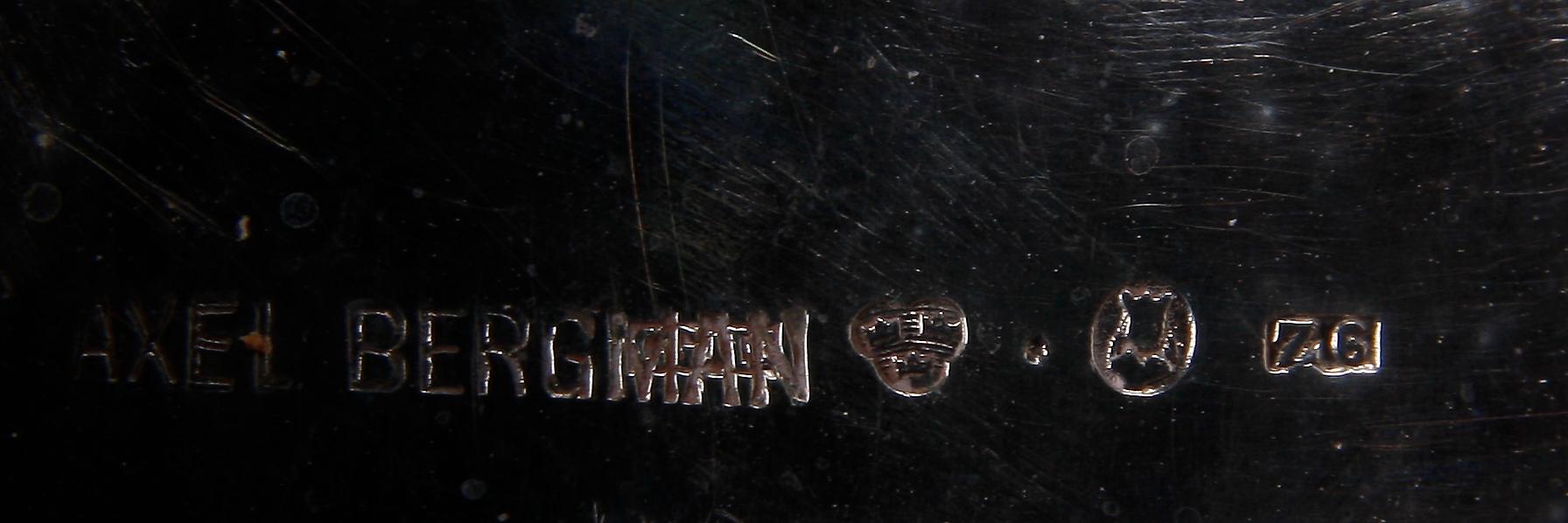 SKÅL samt BÄGARE, 2 st, silver, CG Hallberg, Axel Bergman, GAB, Stockholm, 1902-1941.