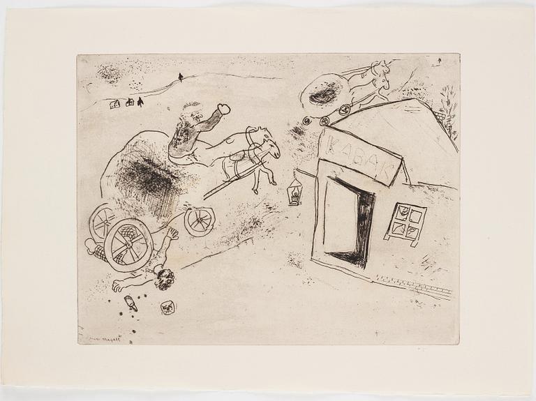 MARC CHAGALL, 71 st etsningar ur upplagan om 285 exemplar på Arches/MBM/J. Perrigot-papper, 1923-1948.