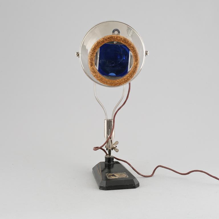 An ultraviolet ray lamp, made by Sollux, Hanau, Germany, first half of the 20th century.