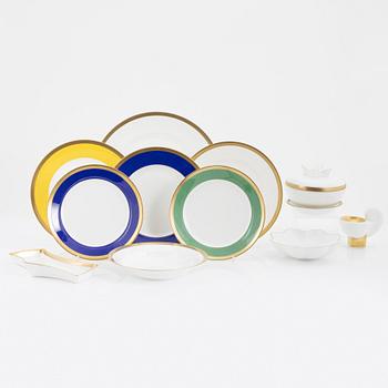 Karin Björquist, a 62-piece porcelain dinner service, 'Nobel', Rörstrand, Sweden, after 1991.