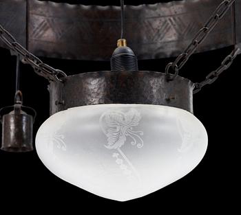 TAKKRONA, koppar, fornnordisk stil, 1800-talets andra hälft.