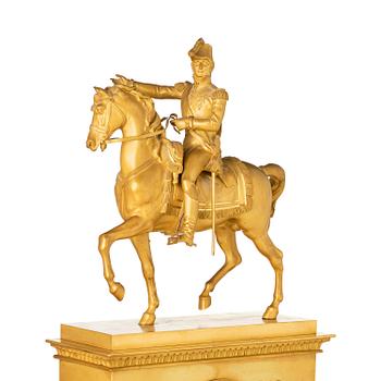 A sculptural ormolu mantel clock after b. E. Fogelberg, Paris, mid 19th century.