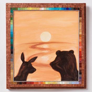 Ernst Billgren, Bear and reer at Sunset.