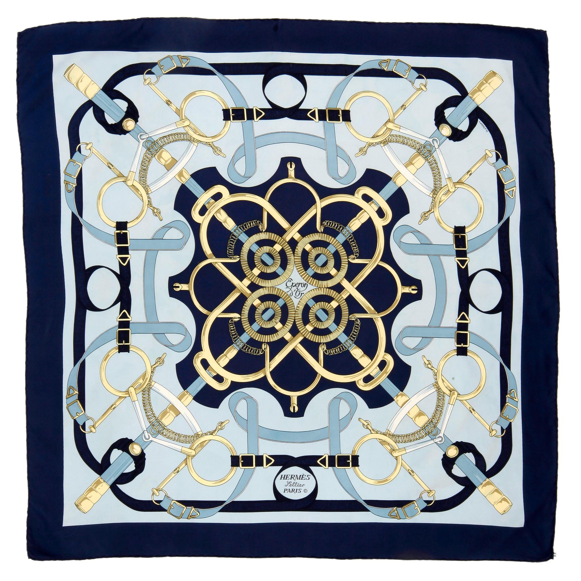 HERMÈS, scarf, "Eperon D'or".