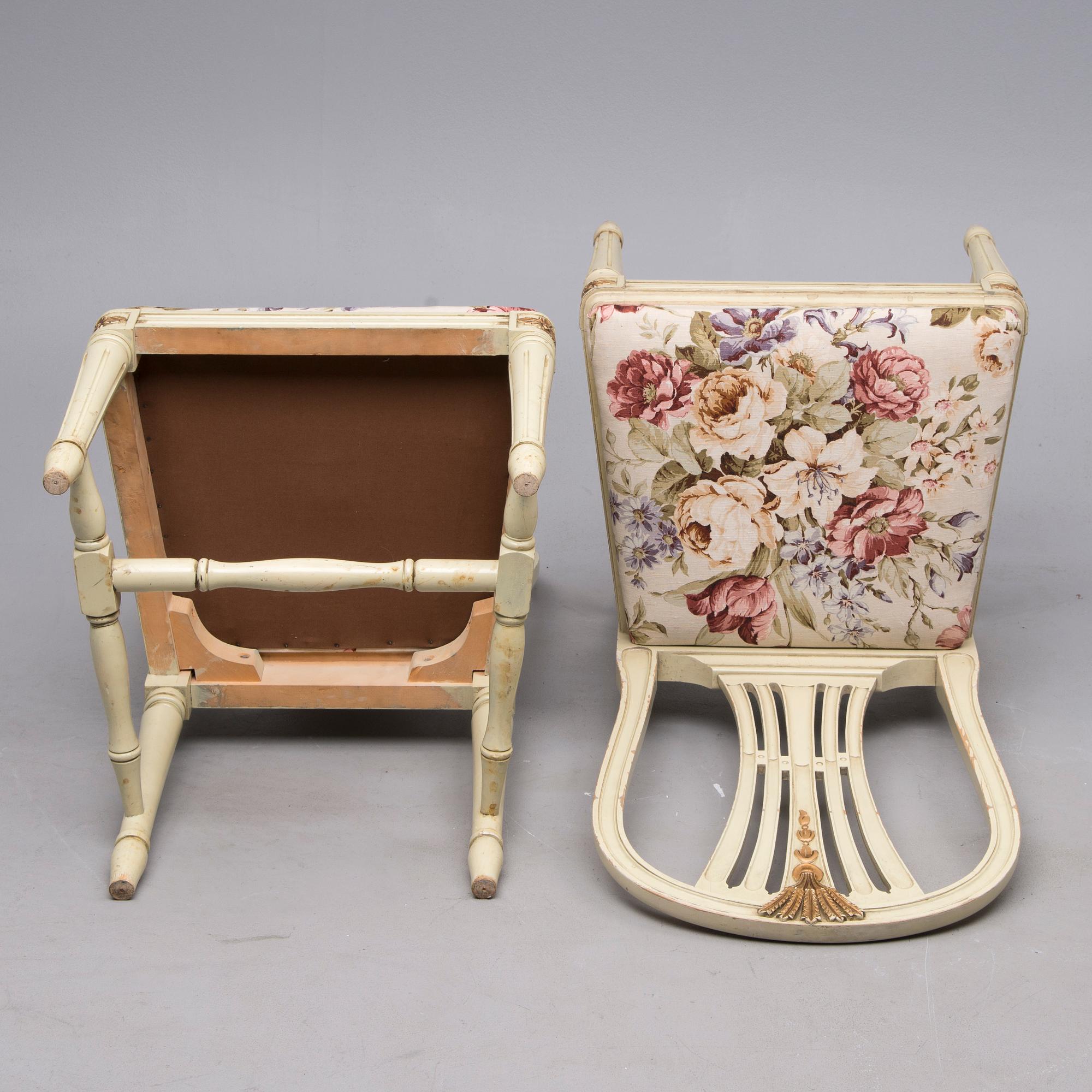 STOLAR, 4 st, gustaviansk stil, 1900-talets mitt/andra hälft.