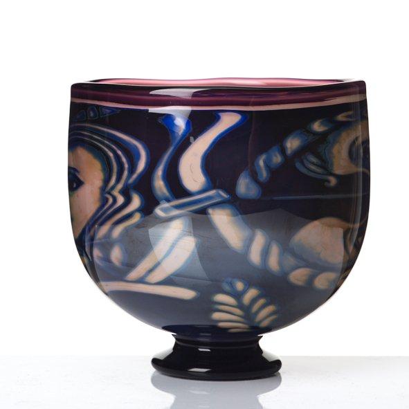 EVA ENGLUND, a graal glass vase, Orrefors 1989.