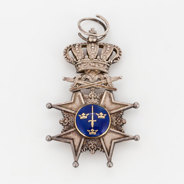 ORDENSTECKEN, Svärdsorden "Pro Patria", silver.