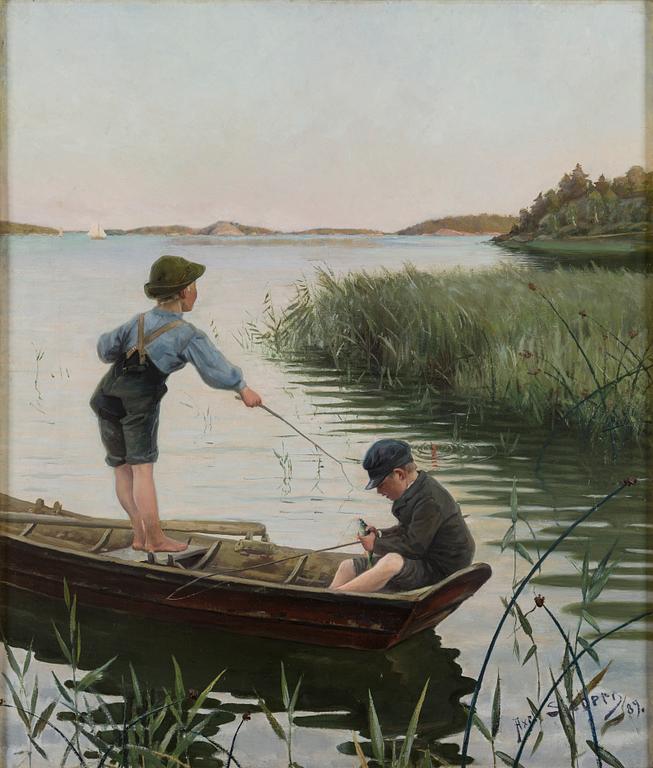 AXEL SJÖBERG, Olja på duk, signerad och daterad -89.