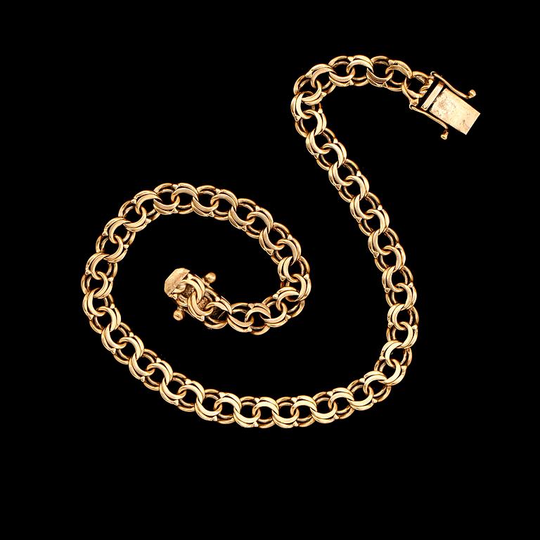ARMBAND, 18K guld, svenska stämplar, 1940-tal. Total vikt ca 8,5 g.