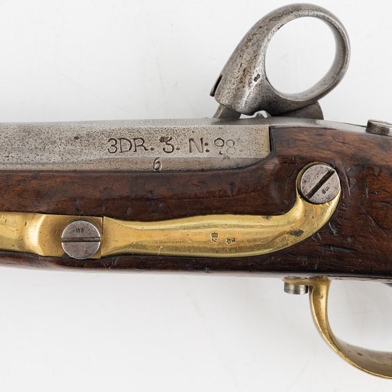 A Danish percussion pistol, 19th century.