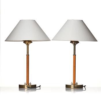 Bertil Brisborg, & Åke Hultgren (Sweden 1931-2013), a pair of table lamps, model "2043", Nordiska Kompaniet 1940-50s.