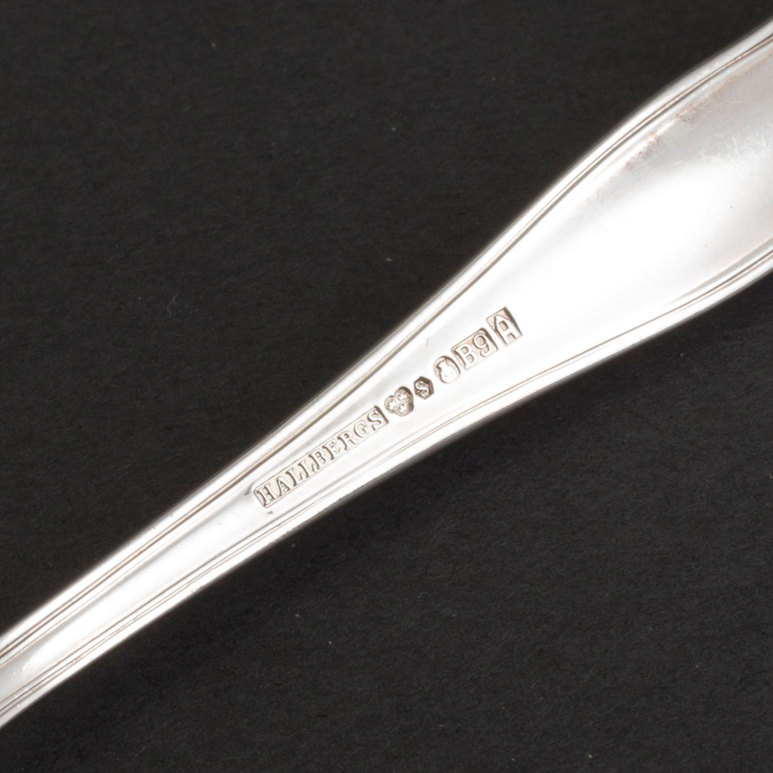 48 pcs of silver cutlery from Hallbergs, 1950's.