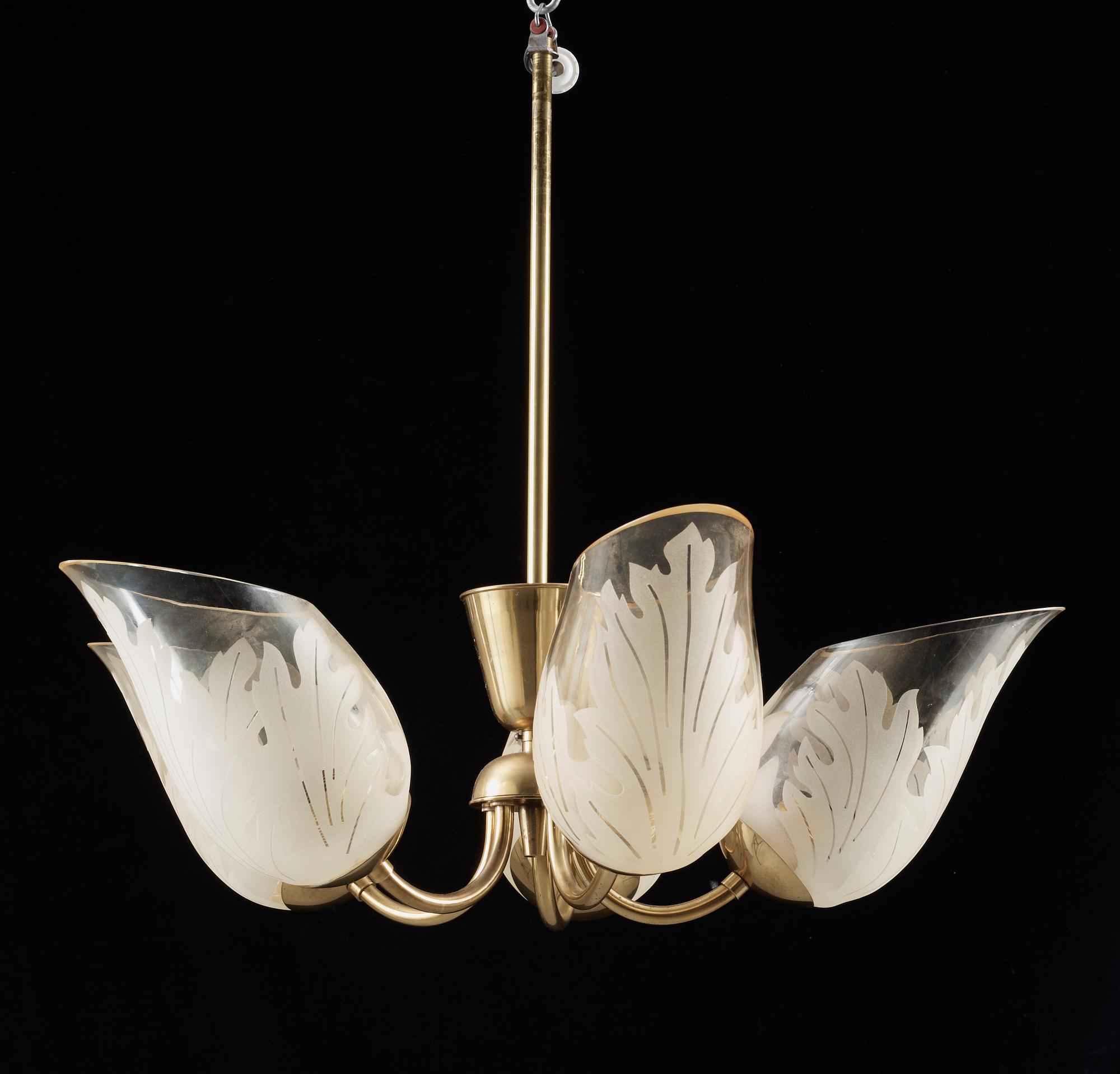 TAKLAMPA, Bo Notini, Glössner o Co Stockholm, 1940-tal. H 60.