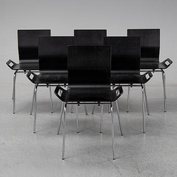 BJÖRN DAHLSTRÖM, six model B6 chairs from CBI, 1990's.