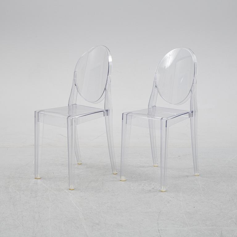 A set of six 'Victoria Ghost' chairs by Philippe Starck for Kartell.