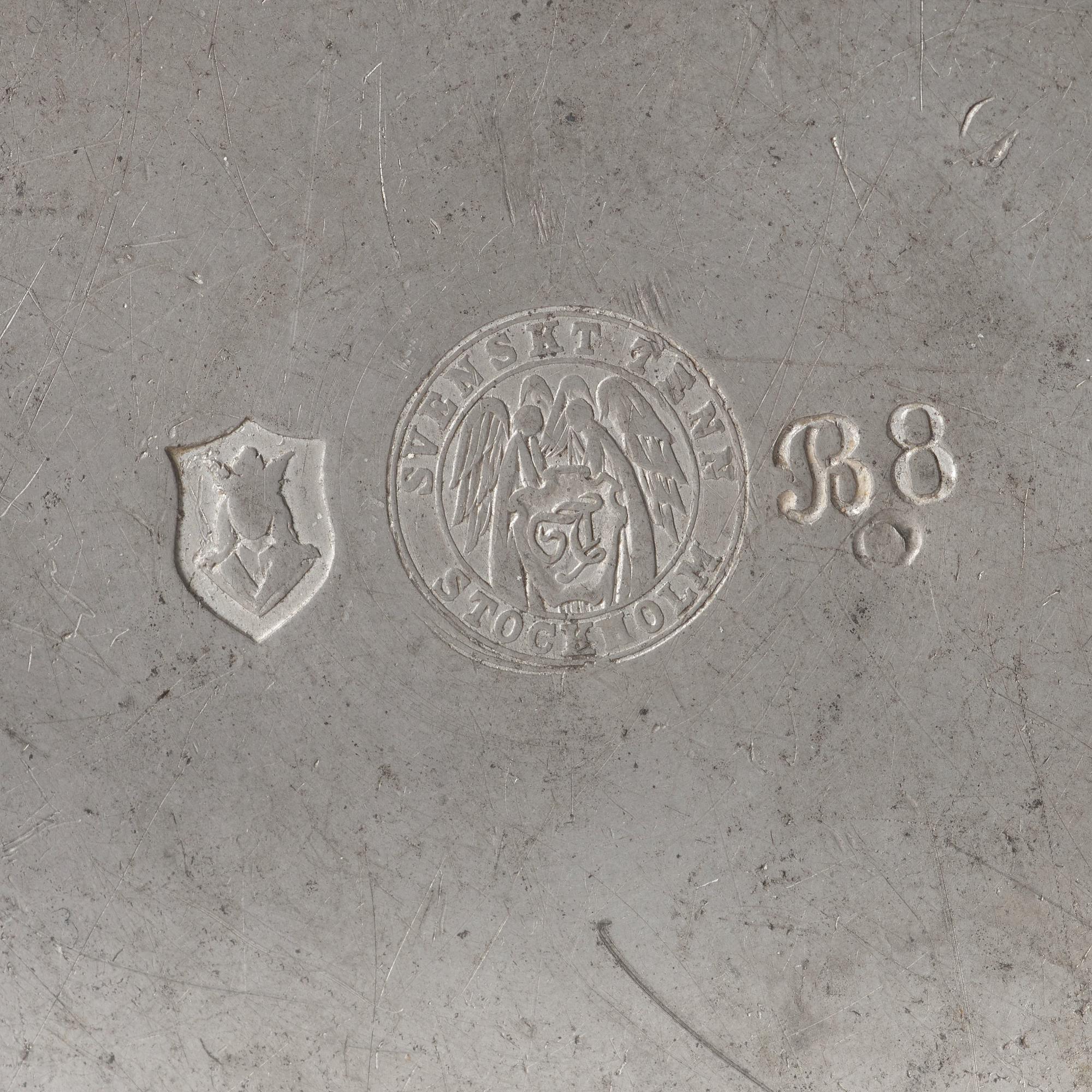 Nils Fougstedt, NILS FOUGSTEDT, a set of four pewter items, Svenskt Tenn, Sweden ca 1928.