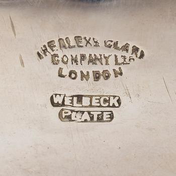 FÖRSILVRAD SERVERINGSSKÅL, Welbeck plate, The Alex Clark Company, London, sekelskiftet 1800/1900.